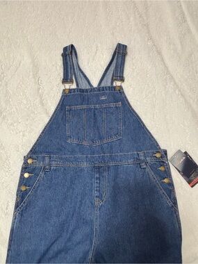 Relaxed Dark Blue Denim Jeans Overall - Men's Classic Workwear Size L